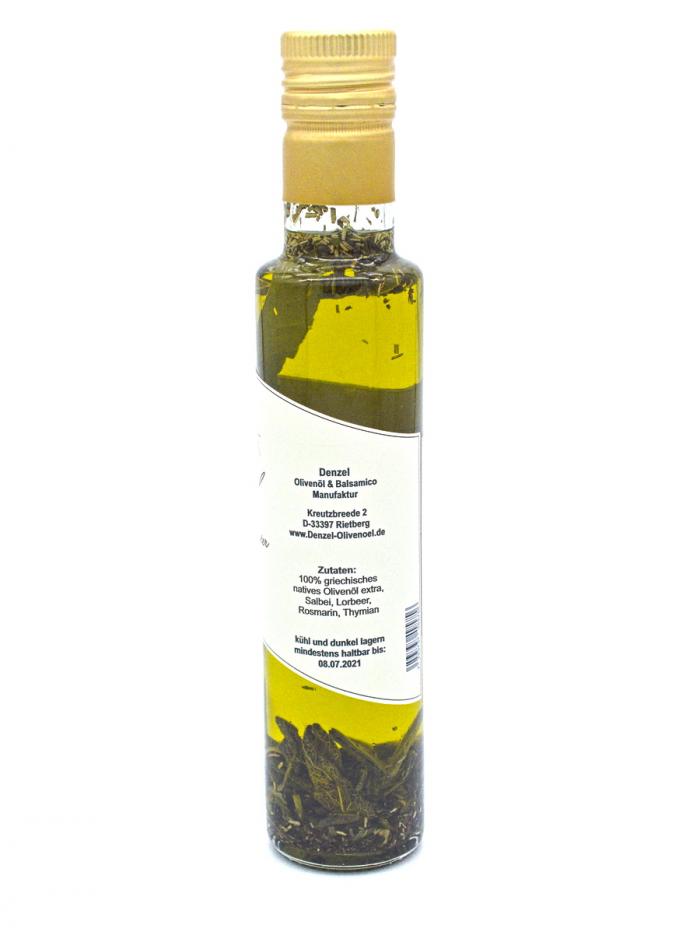 Denzel Olivenöl 4 Kräuter Zutaten