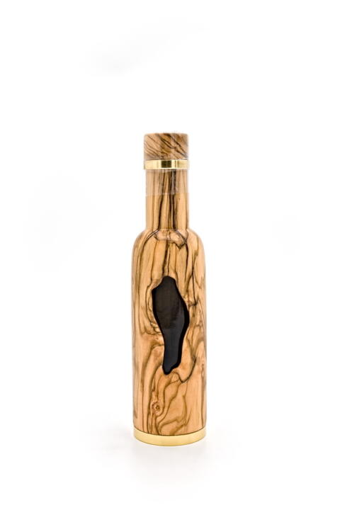 Olivenholzflasche mit Olivenöl