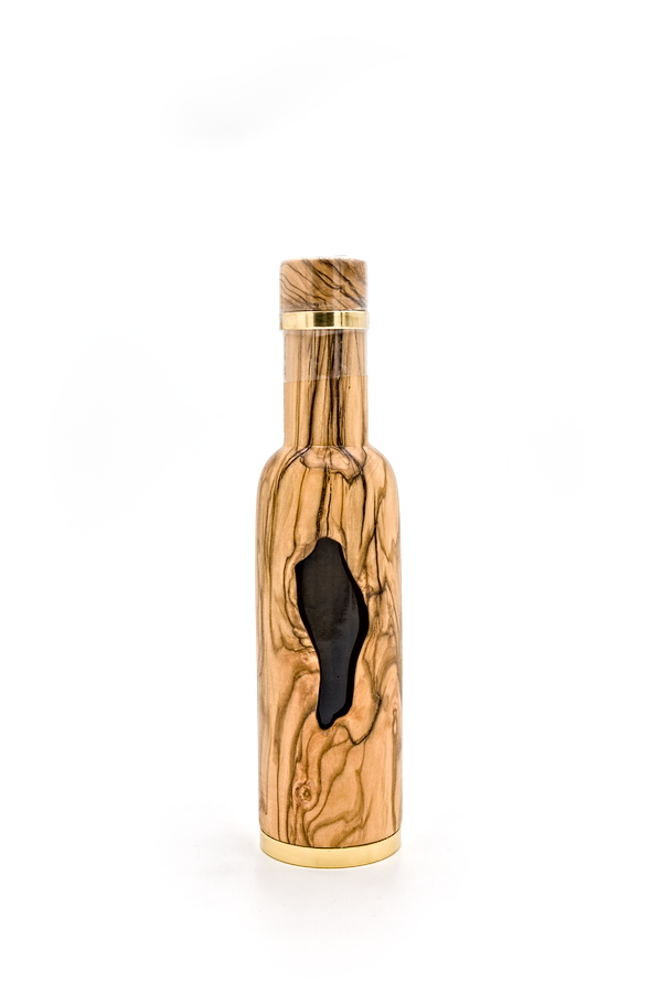 Olivenholzflasche mit Olivenöl